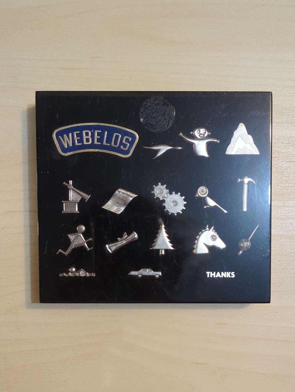 WEBELOS Silver Scout Pins Display